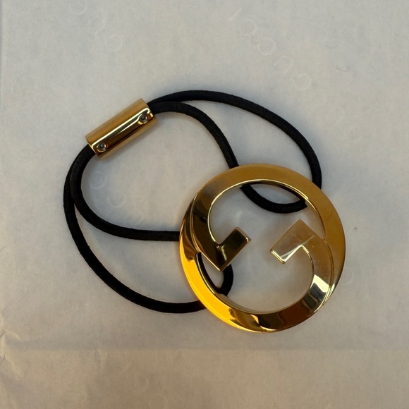 Gucci Accessories - SOLD!!!Gucci Blondie  Gold Emblem hair ties scrunchie